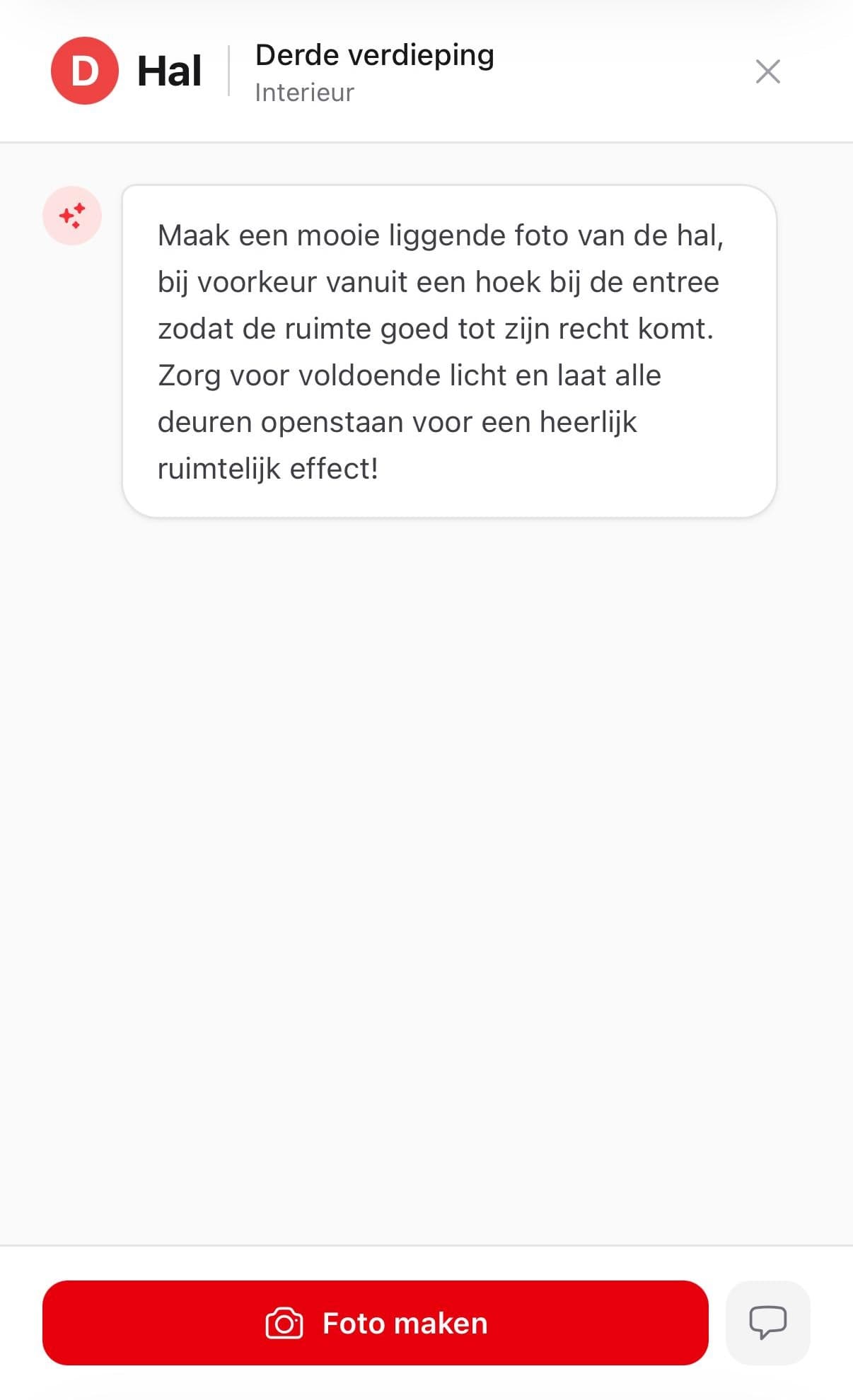 AI-begeleiding op de telefoon van de bewoner